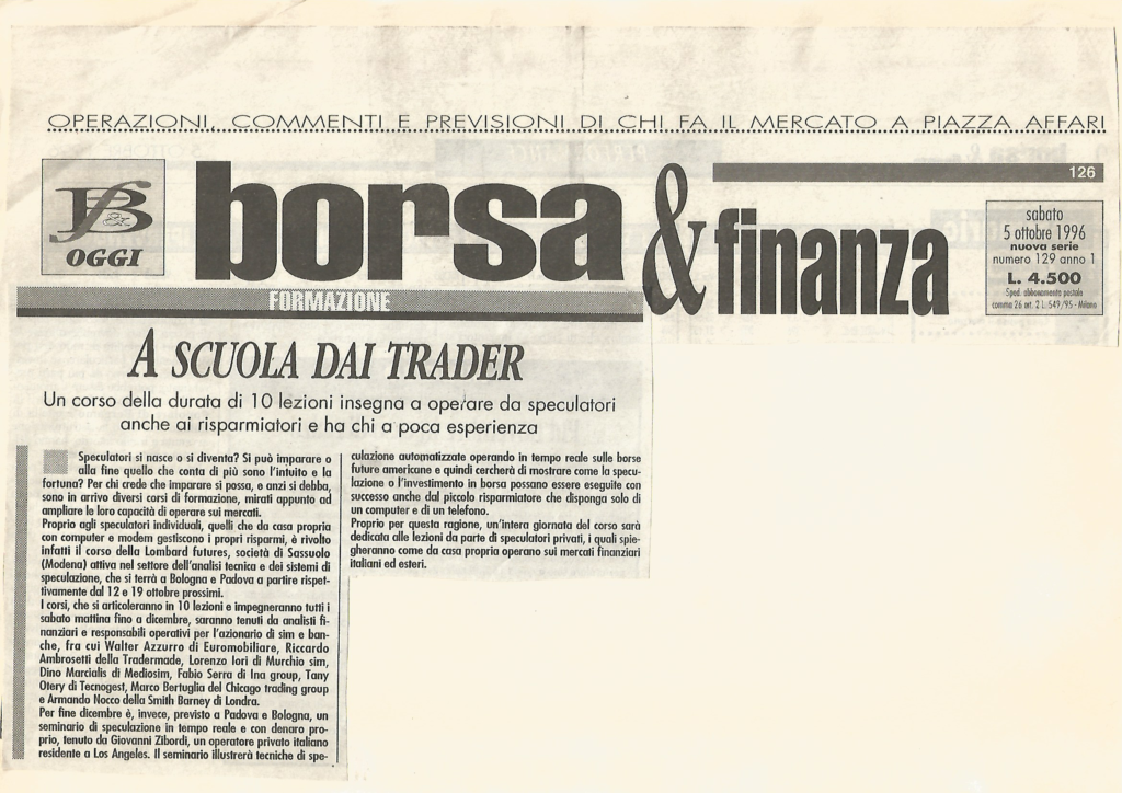 1996 5 ottobre CORSO DI ANALISI TECNICA